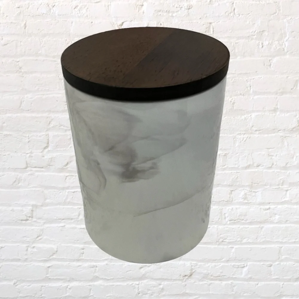 Like 🆕 Bed Bath and Beyond faux marble finish porcelain storage container